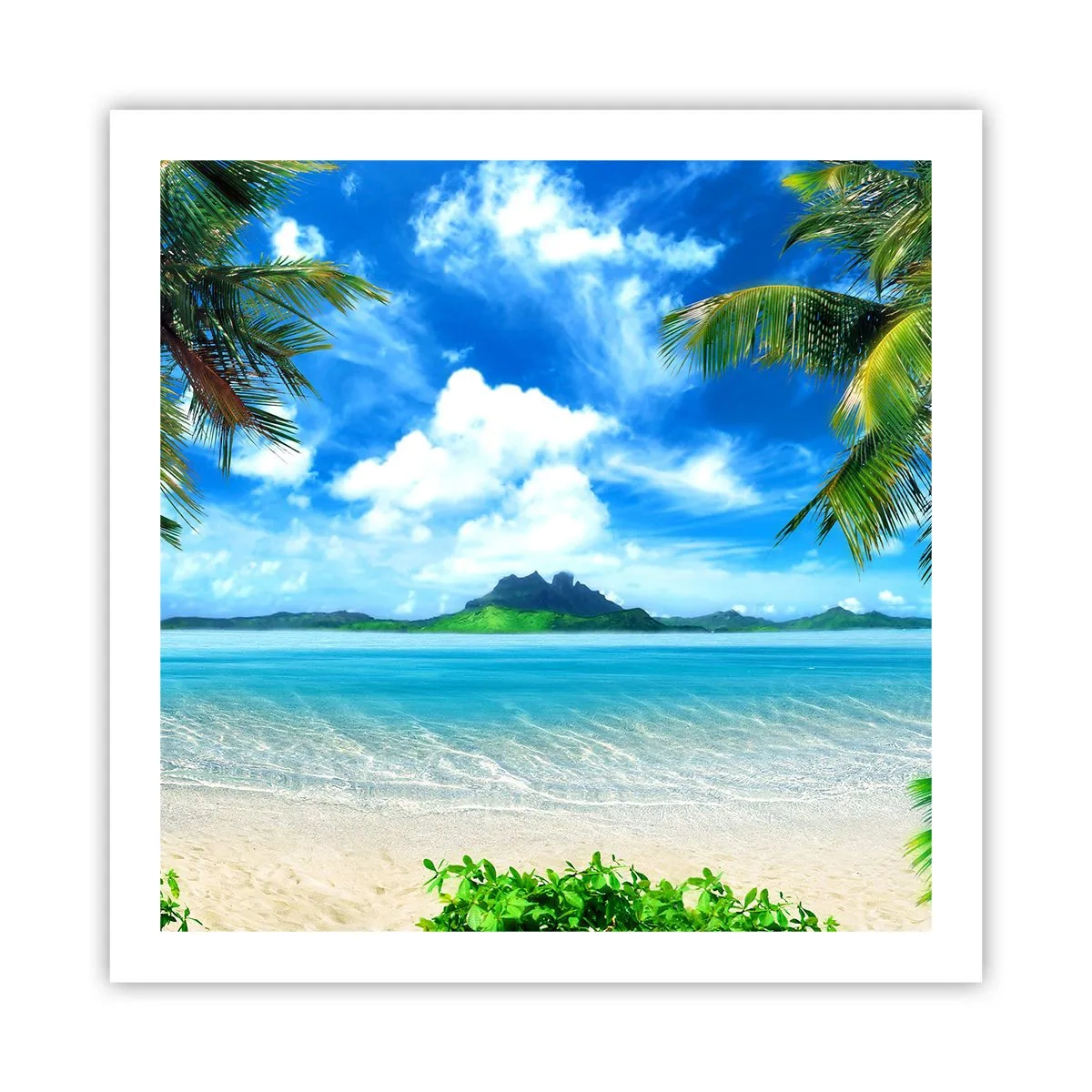 Poster - Das Azurblau der Tropen - 60x60 cm