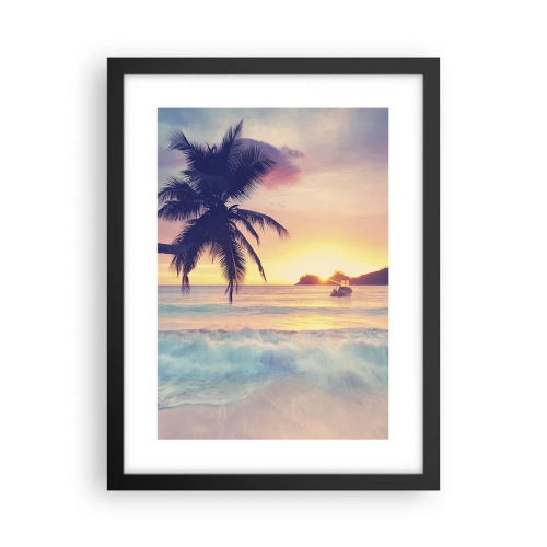 Poster in einem schwarzem Rahmen - Ein Abend in der Bucht - 30x40 cm