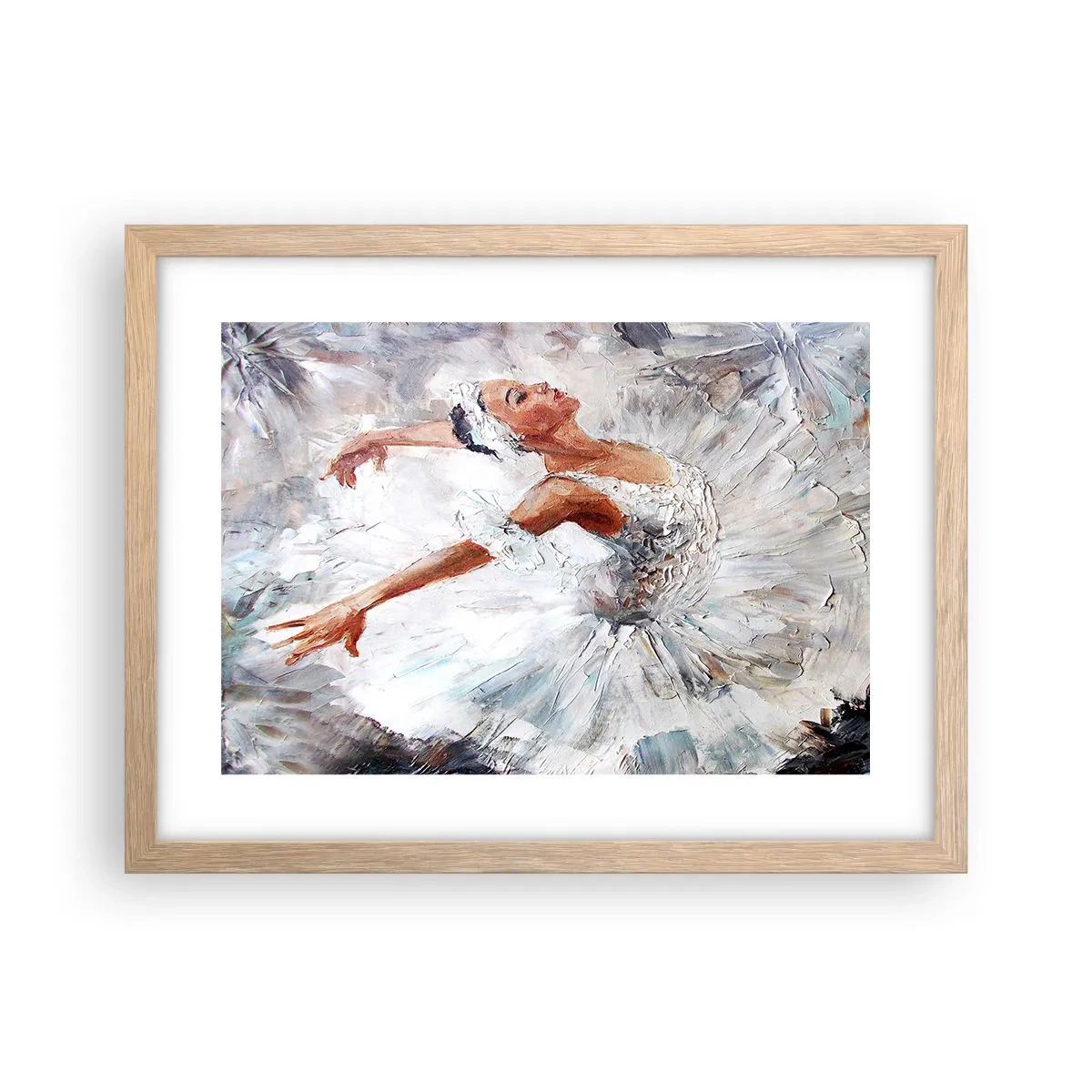Poster in einem Rahmen aus heller Eiche - Zart und leicht wie Tüll - 40x30 cm