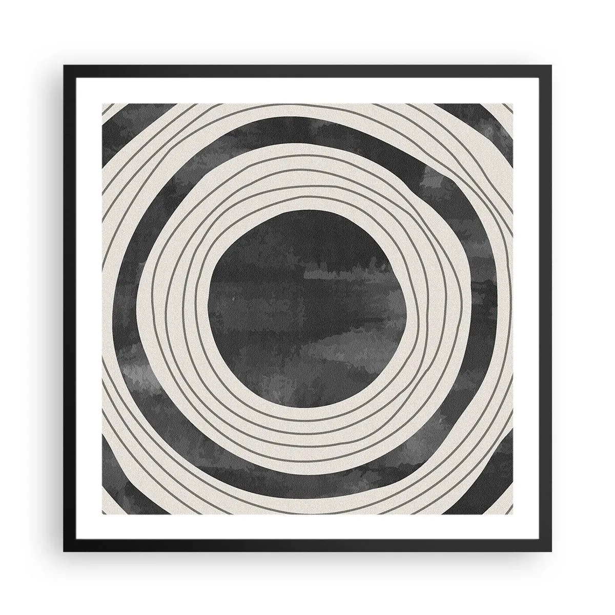 Poster in einem schwarzem Rahmen - Auf den Punkt gebracht - 60x60 cm