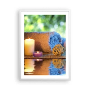 Poster in einem weißen Rahmen - Zeit für den Körper - 50x70 cm