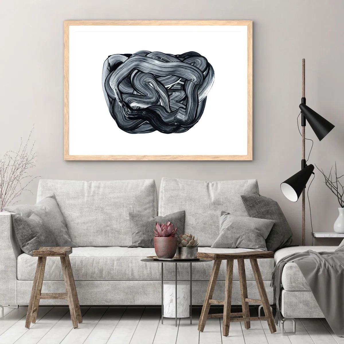 Poster in einem Rahmen aus heller Eiche - Es ist nicht so einfach - 70x50 cm