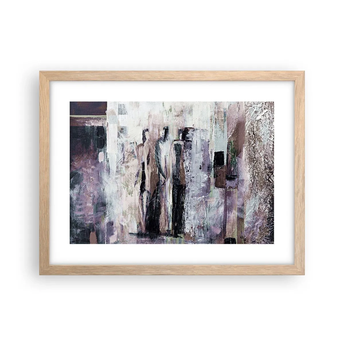 Poster in einem Rahmen aus heller Eiche - Die geheimnisvolle Drei - 40x30 cm