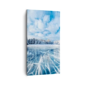 Bild auf Leinwand - Leinwandbild - Eine schillernde und kristallklare Aussicht - 45x80 cm