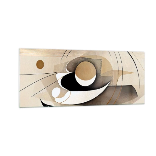 Glasbild - Bild auf glas - Komposition: die Essenz des Wortes - 100x40 cm