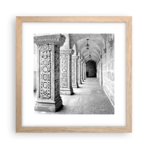 Poster in einem Rahmen aus heller Eiche - Und wo geht’s hin...? - 30x30 cm