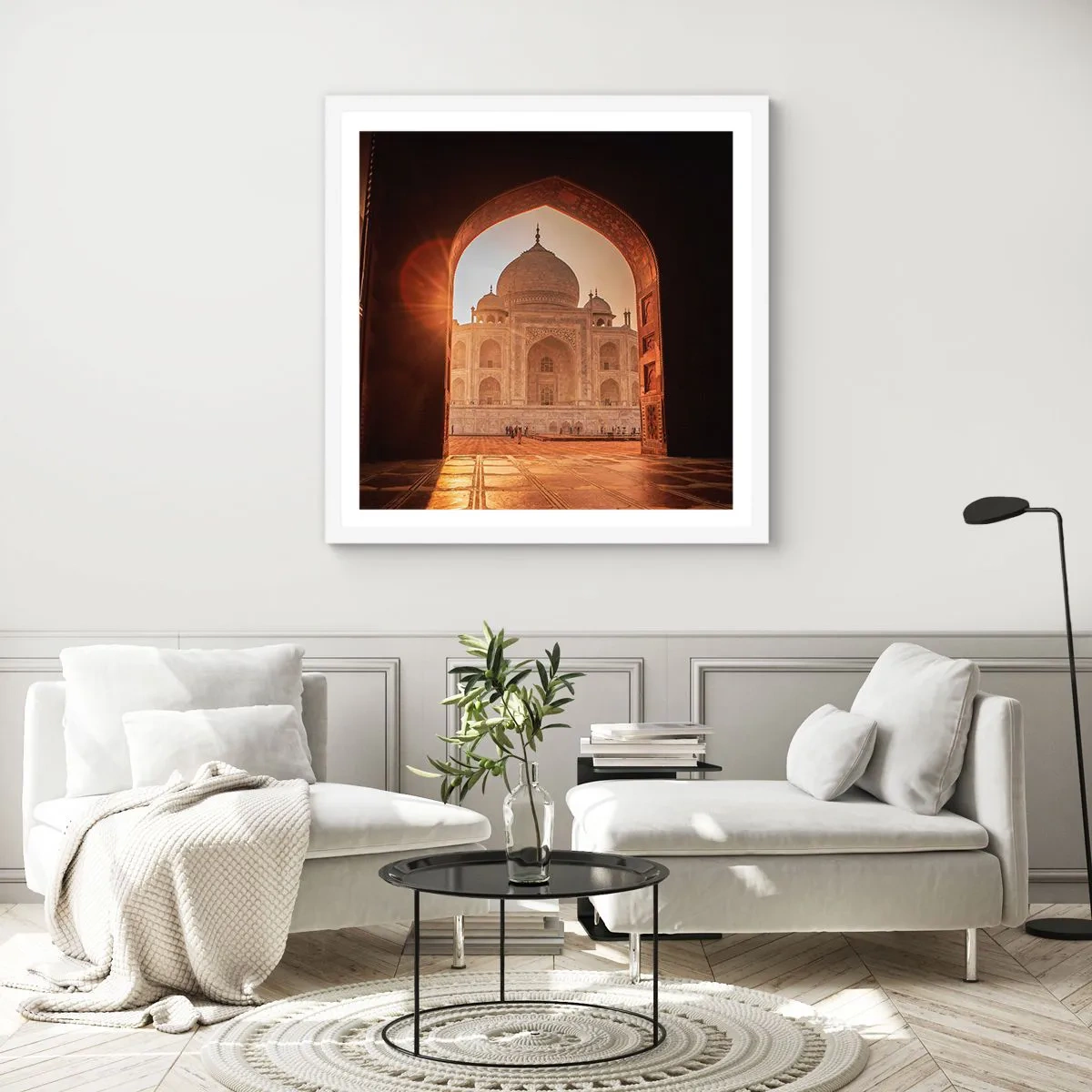 Poster in einem weißen Rahmen - Denkmal der überirdischen Liebe - 50x50 cm