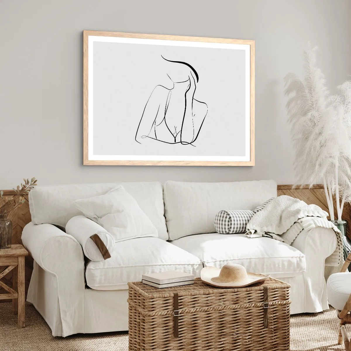 Poster in einem Rahmen aus heller Eiche - Auf der Traumwelle - 40x30 cm
