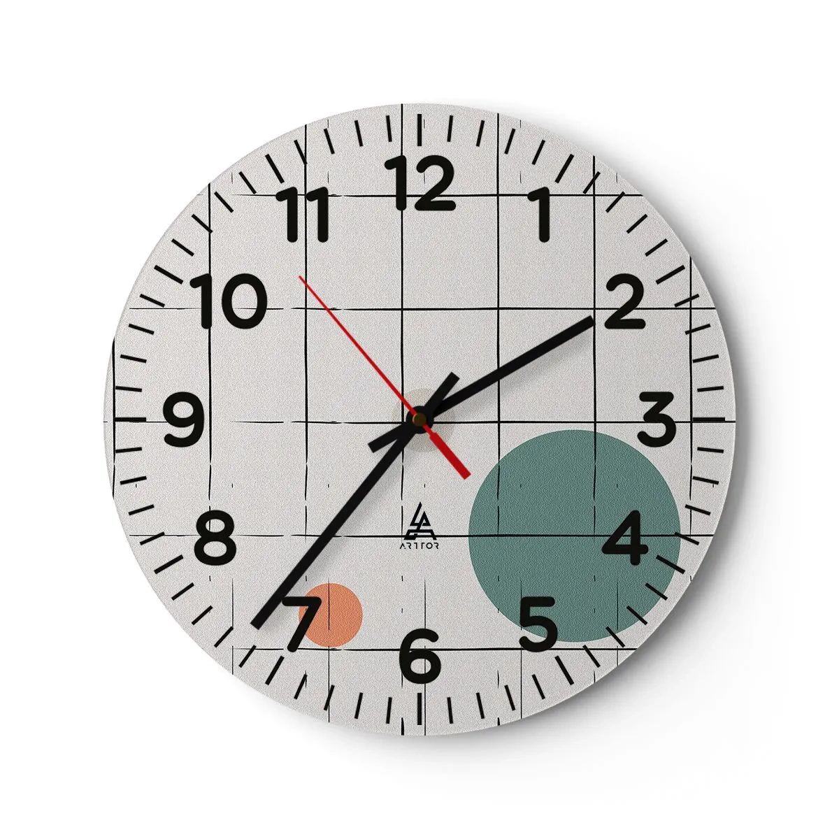Wanduhr - Glasuhr - Gefangen. Wir oder sie? - 30x30 cm