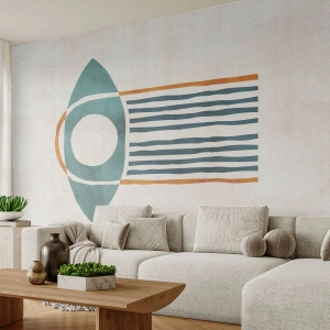 Fototapete Premium Canvas - Zeichen und Rituale - Boho, Auge, Minimalismus - 400x280 cm