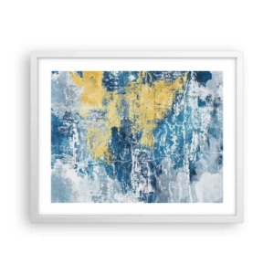 Poster in einem weißen Rahmen - Abstraktion voller Wetter - 50x40 cm