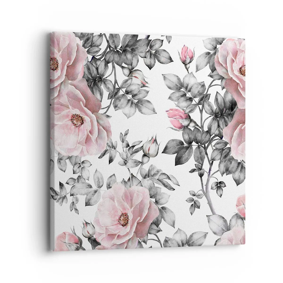 Bild auf Leinwand - Leinwandbild - Verliere dich in den Blüten der Rosen - 30x30 cm