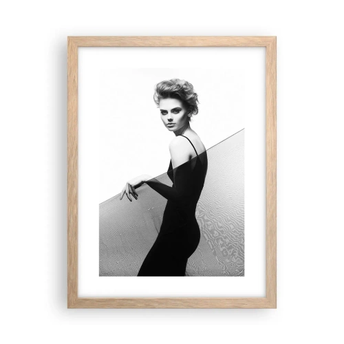 Poster in einem Rahmen aus heller Eiche - Magnetischer Blick - 30x40 cm