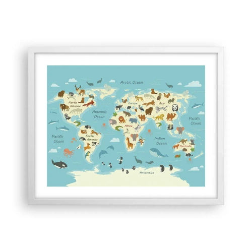 Poster in einem weißen Rahmen - Gute Nachbarn - 50x40 cm