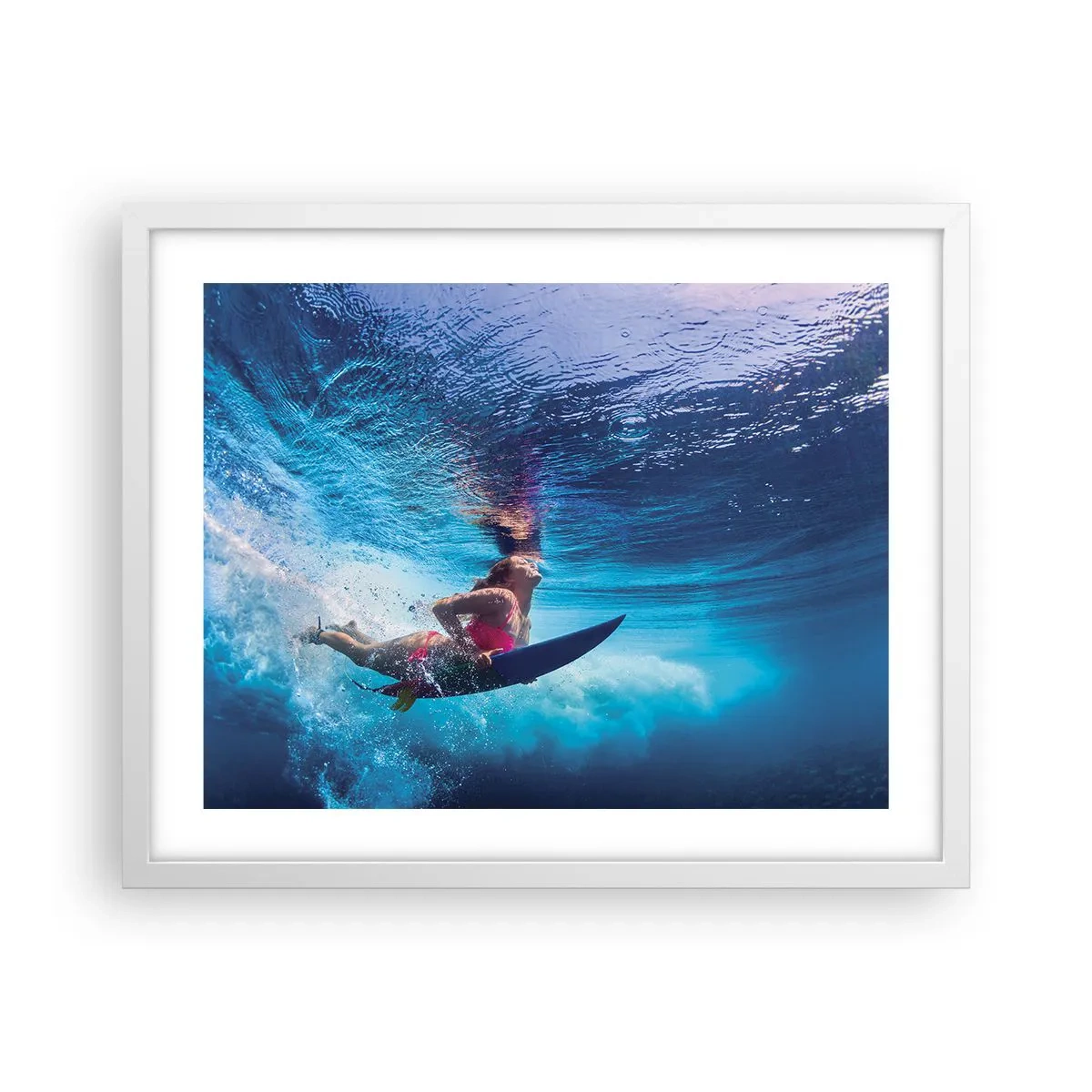 Poster in einem weißen Rahmen - Tiefe der Freude - 50x40 cm