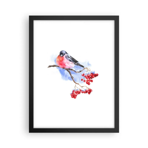 Poster in einem schwarzem Rahmen - Winter in Farbe - 30x40 cm