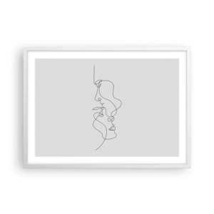 Poster in einem weißen Rahmen - Die Hitze bitterer Begierden - 70x50 cm