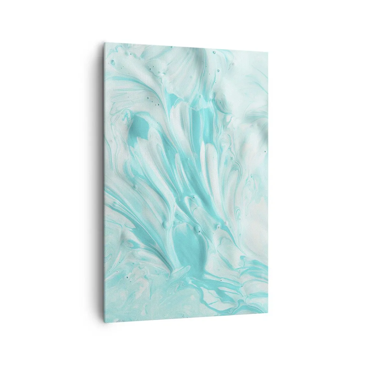 Bild auf Leinwand - Leinwandbild - Ein abstraktes Motiv in Pastelltönen von Blau und Weiß. - 80x120cm - Für immer zusammen - Moderne Wanddekoration für Wohnzimmer und Schlafzimmer ARTTOR