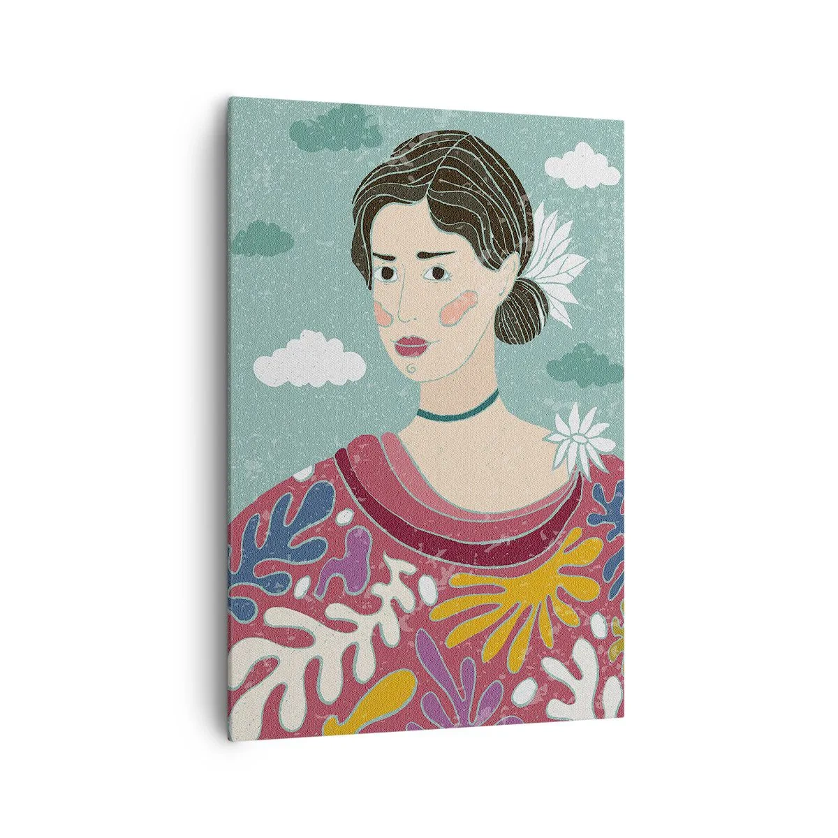 Bild auf Leinwand - Leinwandbild - Mit Melancholie im Blick - 70x100 cm