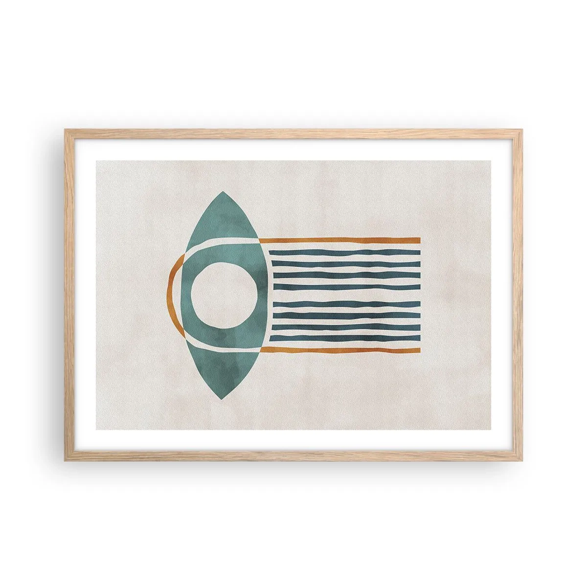 Poster in einem Rahmen aus heller Eiche - Zeichen und Rituale - 70x50 cm