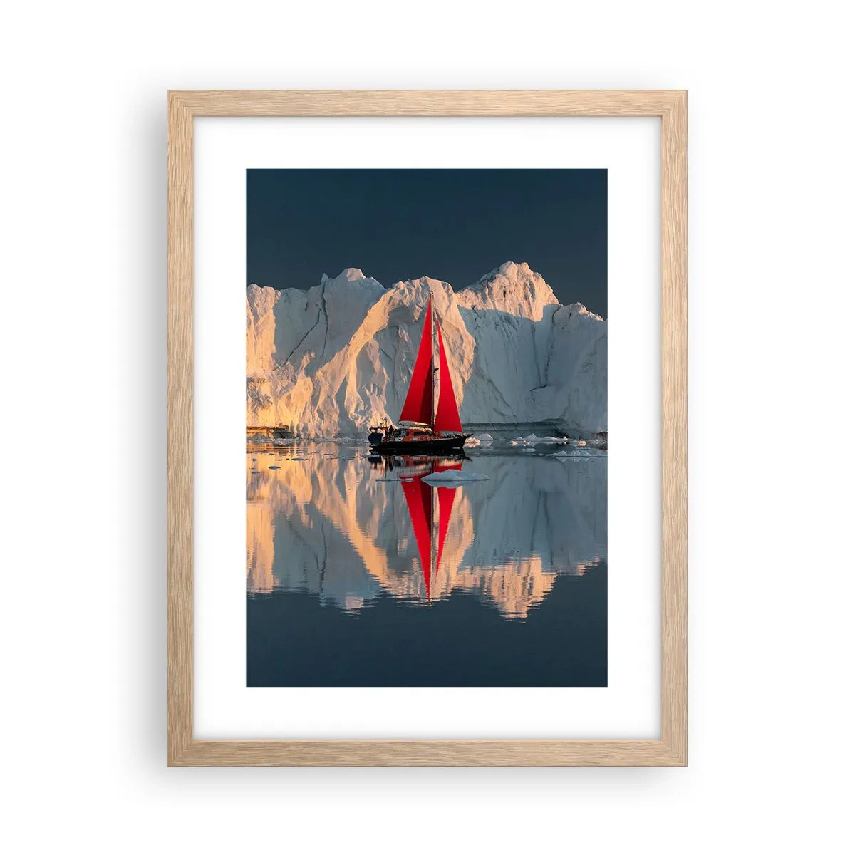 Poster in einem Rahmen aus heller Eiche - Am Rande der Welt - 30x40 cm