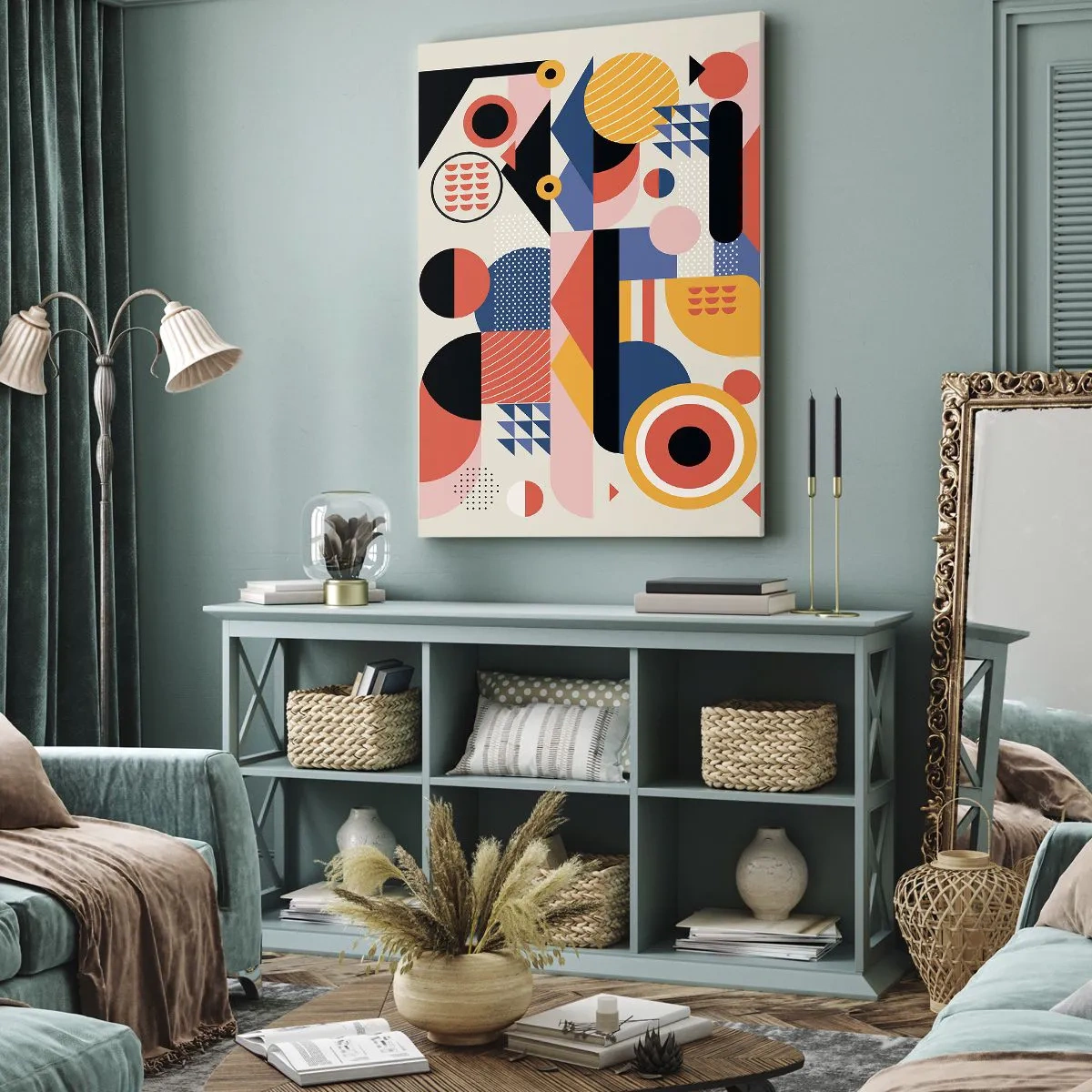 Bild auf Leinwand - Leinwandbild - Komposition: Na, los, spiel! - 55x100 cm