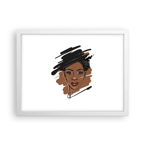 Poster in einem weißen Rahmen - Süß wie Schokolade - 40x30 cm