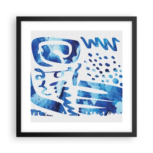 Poster in einem schwarzem Rahmen - Zurück zu den Wurzeln - 40x40 cm