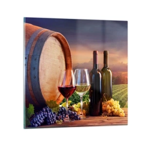 Glasbild - Bild auf glas - Hier schmeckt das Leben - 60x60 cm