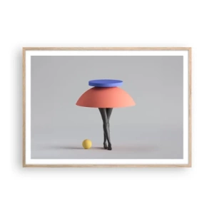 Poster in einem Rahmen aus heller Eiche - Surrealistische Komposition - 100x70 cm