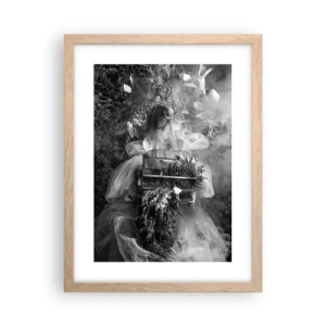 Poster in einem Rahmen aus heller Eiche - Mutter selbst - Natur - 30x40 cm