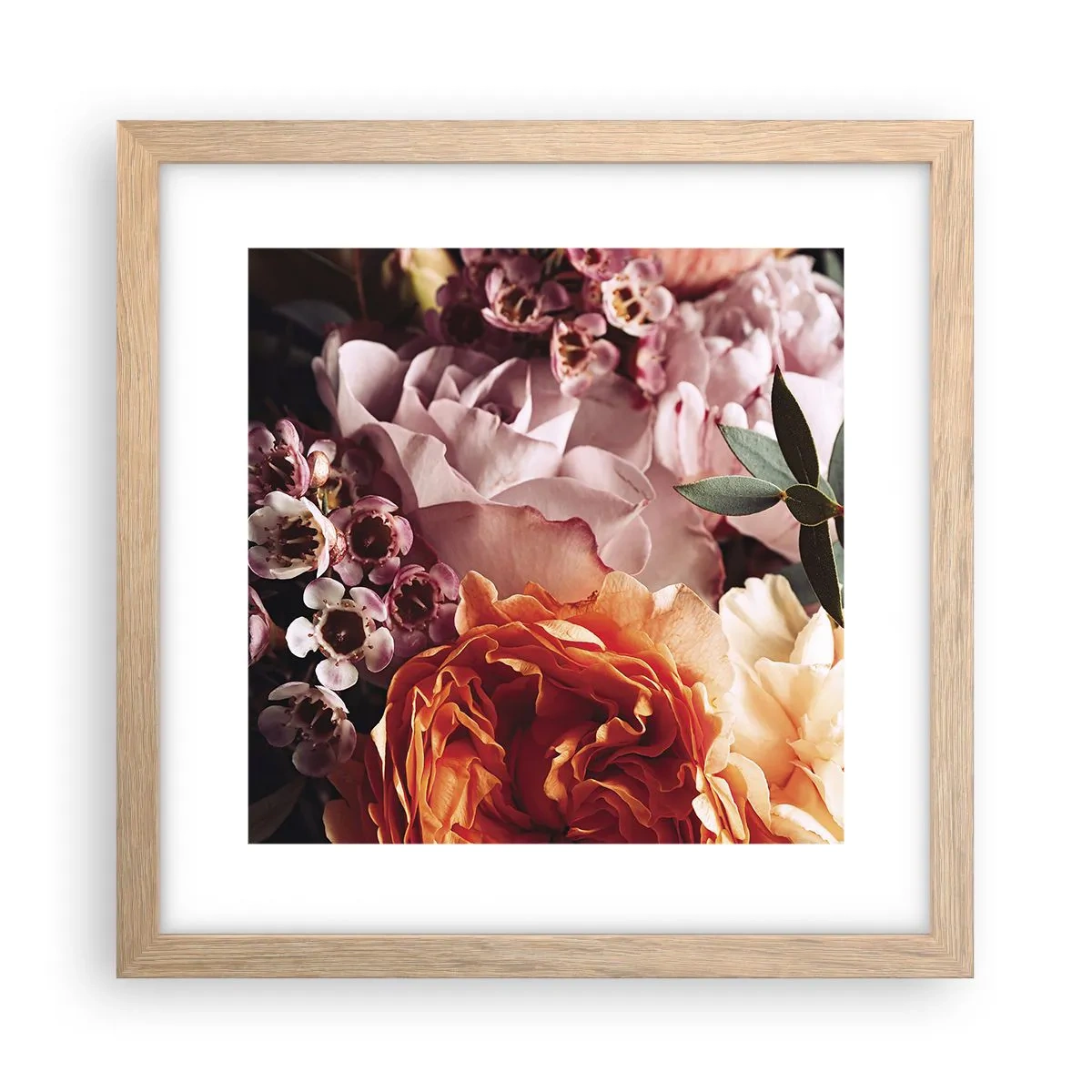 Poster in einem Rahmen aus heller Eiche - Eingehüllt in Schönheit - 30x30 cm