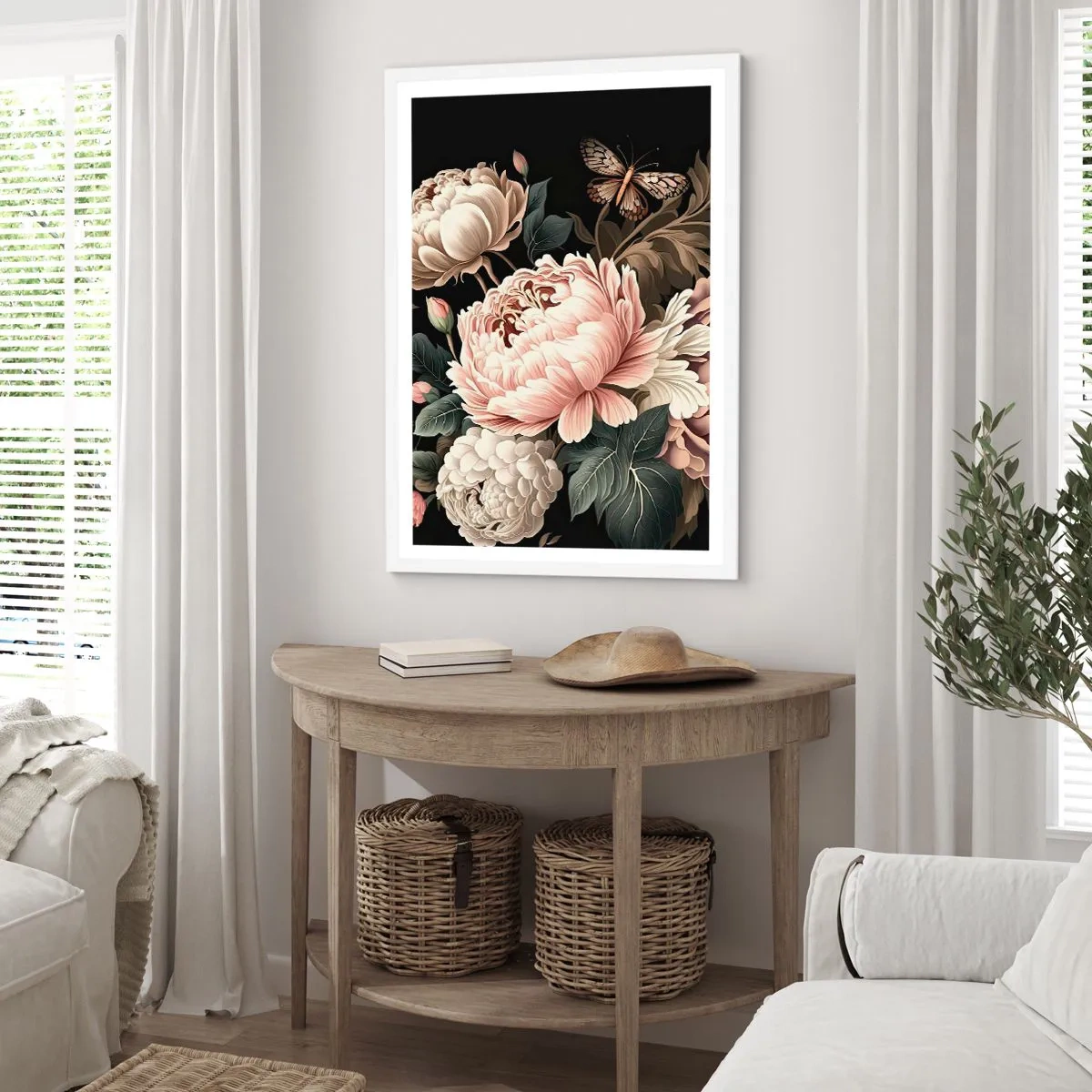 Poster in einem weißen Rahmen - Im Barockstil - 70x100 cm