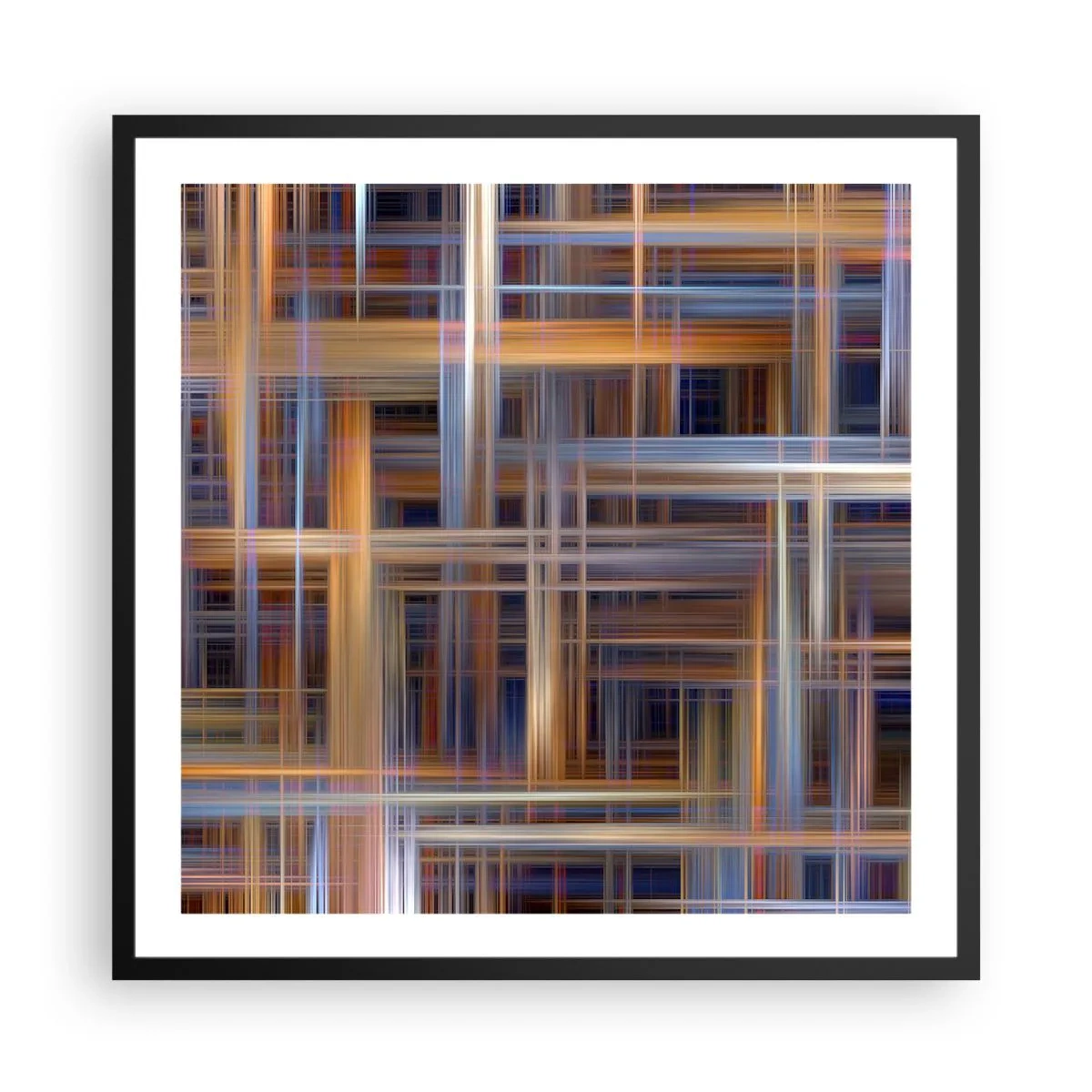 Poster in einem schwarzem Rahmen - Aus Licht gewebt - 60x60 cm
