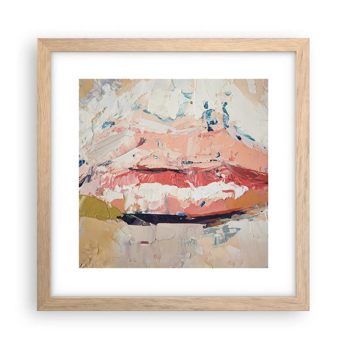 Poster in einem Rahmen aus heller Eiche - Es weckt die Sinne - 30x30 cm