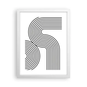 Poster in einem weißen Rahmen - An der Kurve - 30x40 cm
