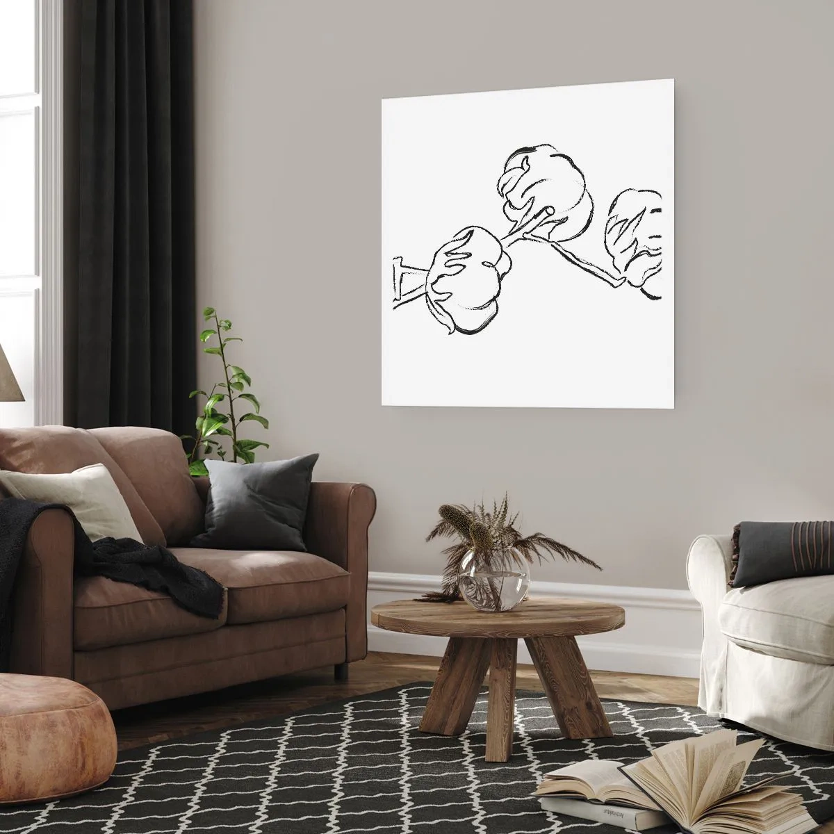 Poster - Baumwolldaunen - 60x60 cm