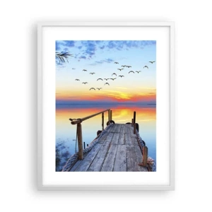 Poster in einem weißen Rahmen - Es ist Zeit, zurückzukehren ... - 40x50 cm