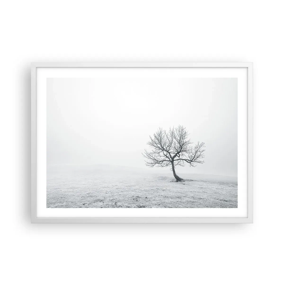 Poster in einem weißen Rahmen - Gegen das Nichts - 70x50 cm