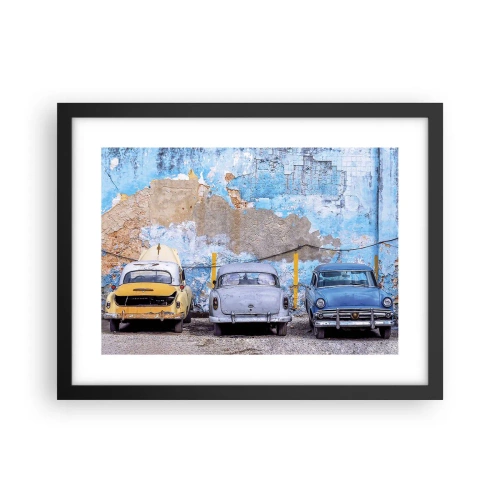 Poster in einem schwarzem Rahmen - Treffen der Veteranen - 40x30 cm