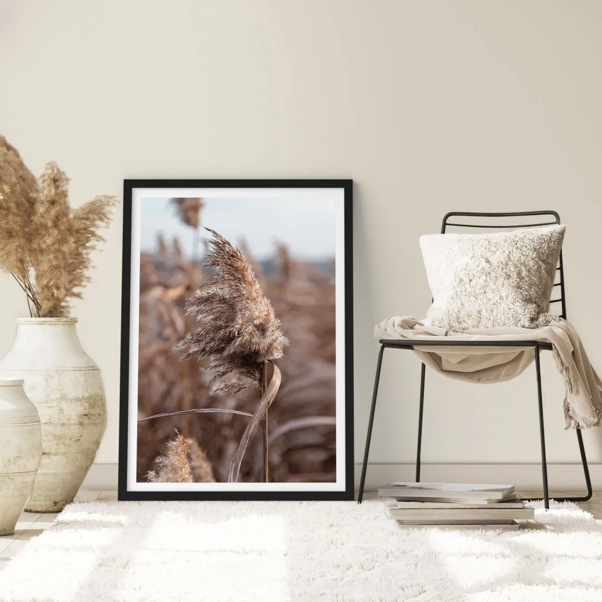 Poster in einem schwarzem Rahmen - Zeit, mit dem Wind zu gehen - 40x50 cm