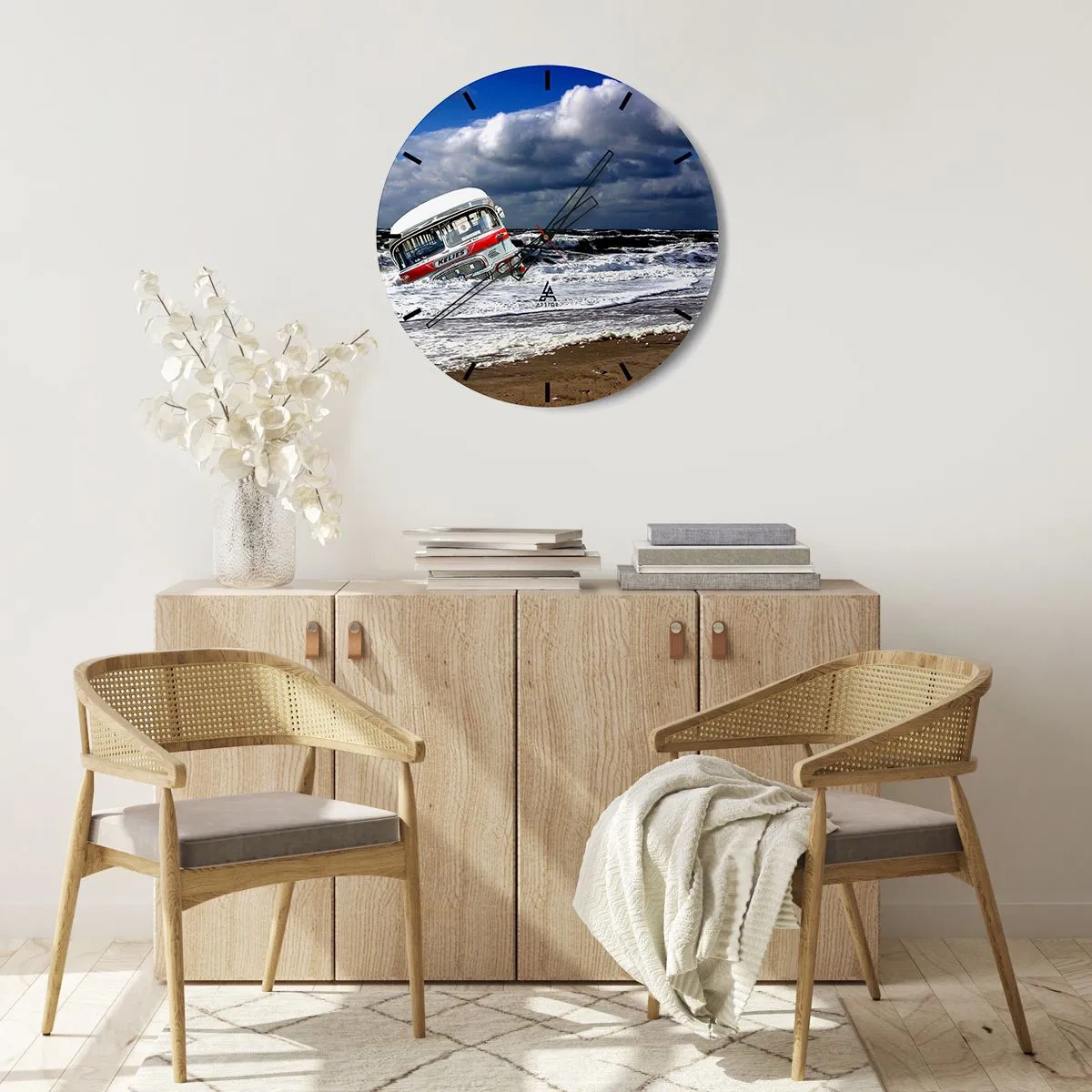 Wanduhr - Glasuhr - Und was stehst du so erstaunt? - 40x40 cm
