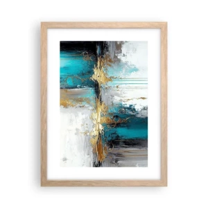 Poster in einem Rahmen aus heller Eiche - Alles fließt - 30x40 cm