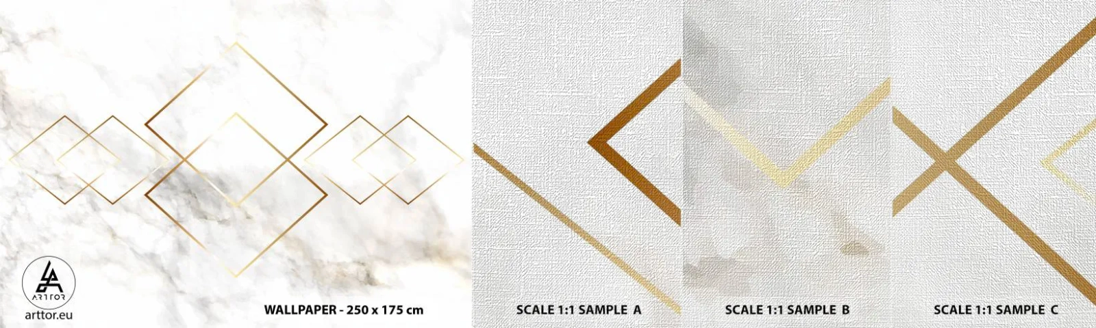 Fototapeten Muster Premium Canvas - Ein Blick in die Unendlichkeit - Abstraktion, Stück, Marmor - 100x30 cm