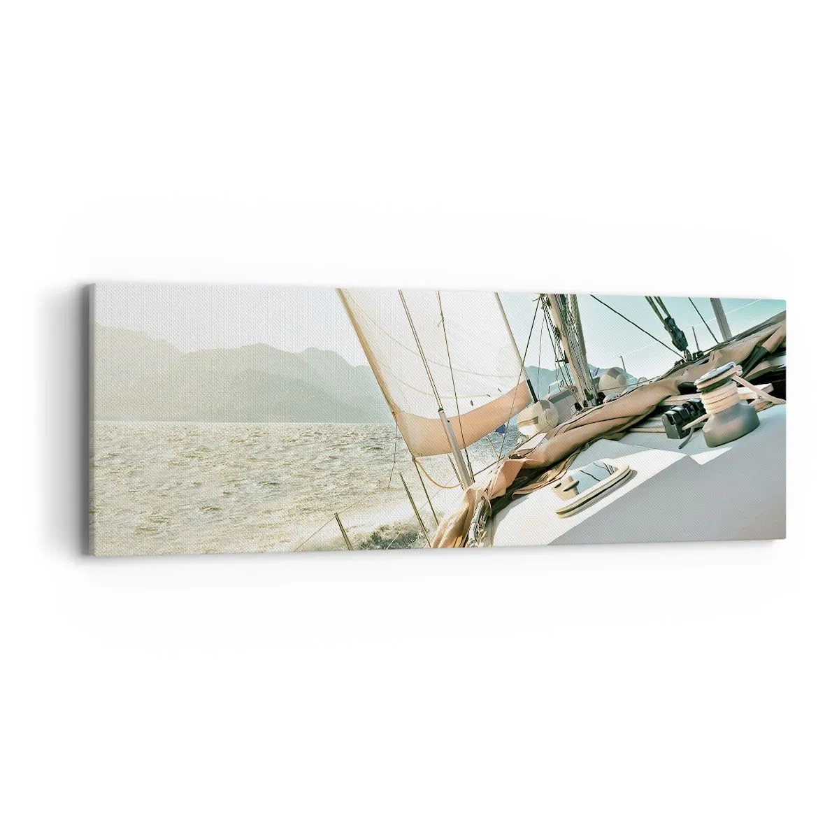 Bild auf Leinwand - Leinwandbild - Unter vollen Segeln - 90x30 cm