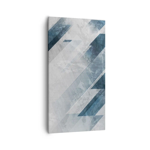 Bild auf Leinwand - Leinwandbild - Räumliche Komposition - graue Bewegung - 55x100 cm