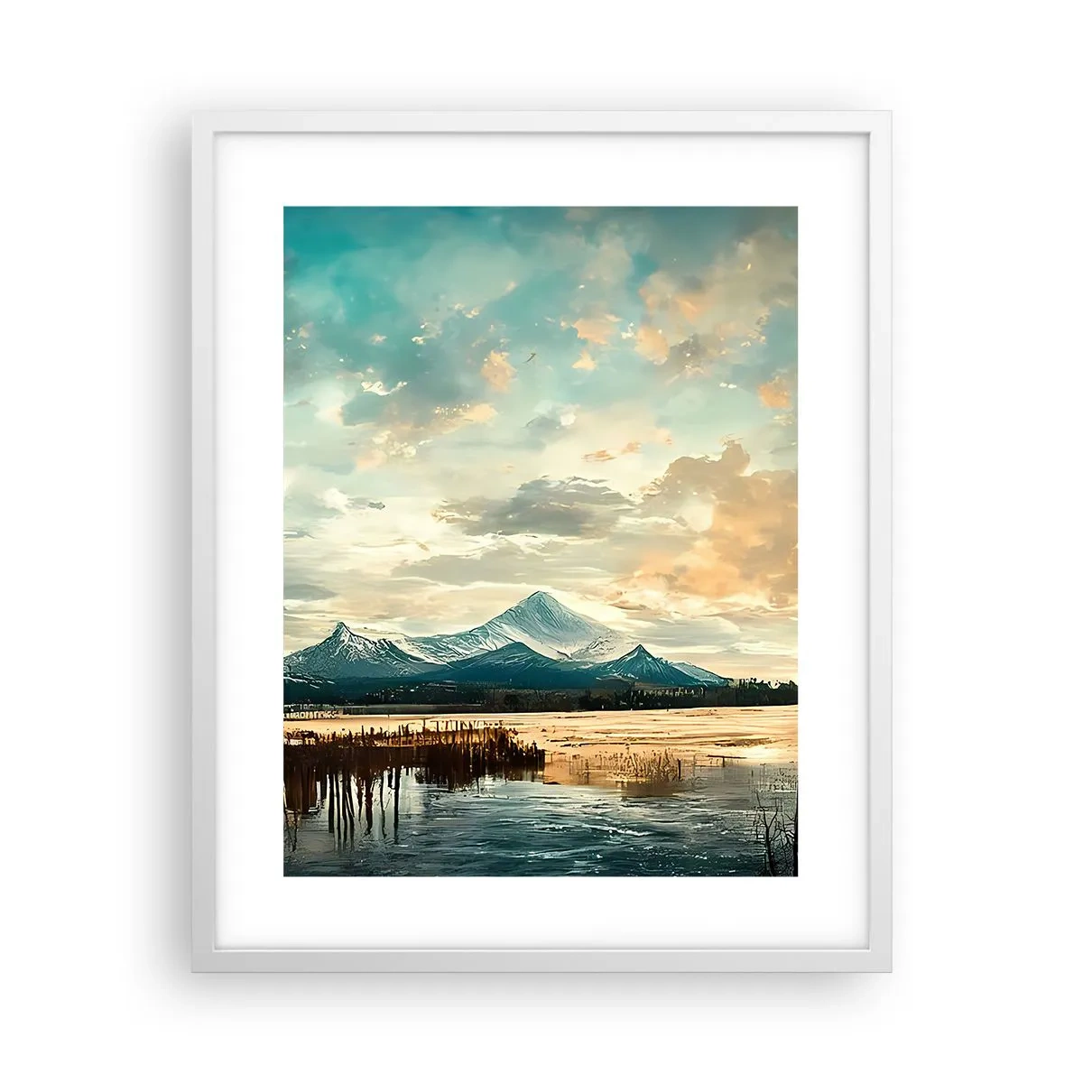 Poster in einem weißen Rahmen - Unter dem Schutz des Himmels - 40x50 cm