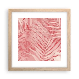 Poster in einem Rahmen aus heller Eiche - Rosa Konzept - 30x30 cm