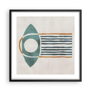 Poster in einem schwarzem Rahmen - Zeichen und Rituale - 50x50 cm