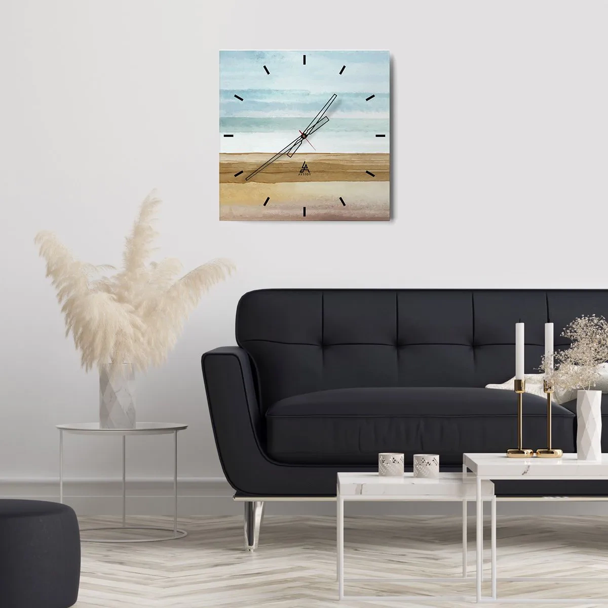 Wanduhr - Glasuhr - Trost - 40x40 cm